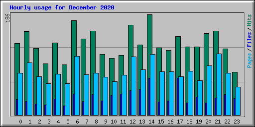 Hourly usage for December 2020