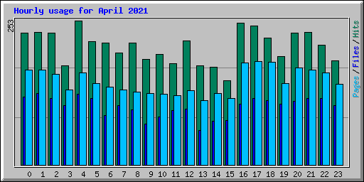 Hourly usage for April 2021
