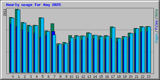 Hourly usage for May 2025