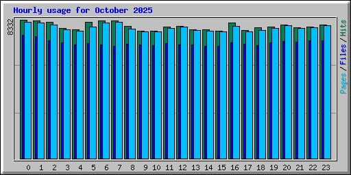 Hourly usage for October 2025