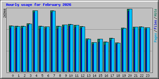 Hourly usage for February 2026
